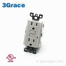 Outlet da recipiente GFI bianco da 15 amp